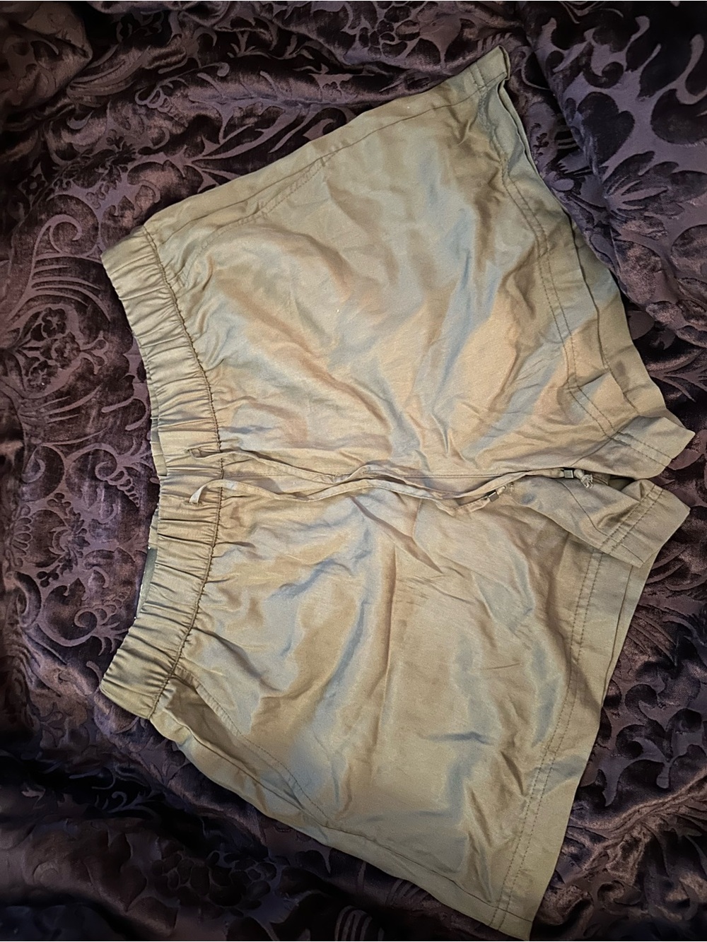 Banana Republic Olive Green Casual Shorts with Elastic Waist